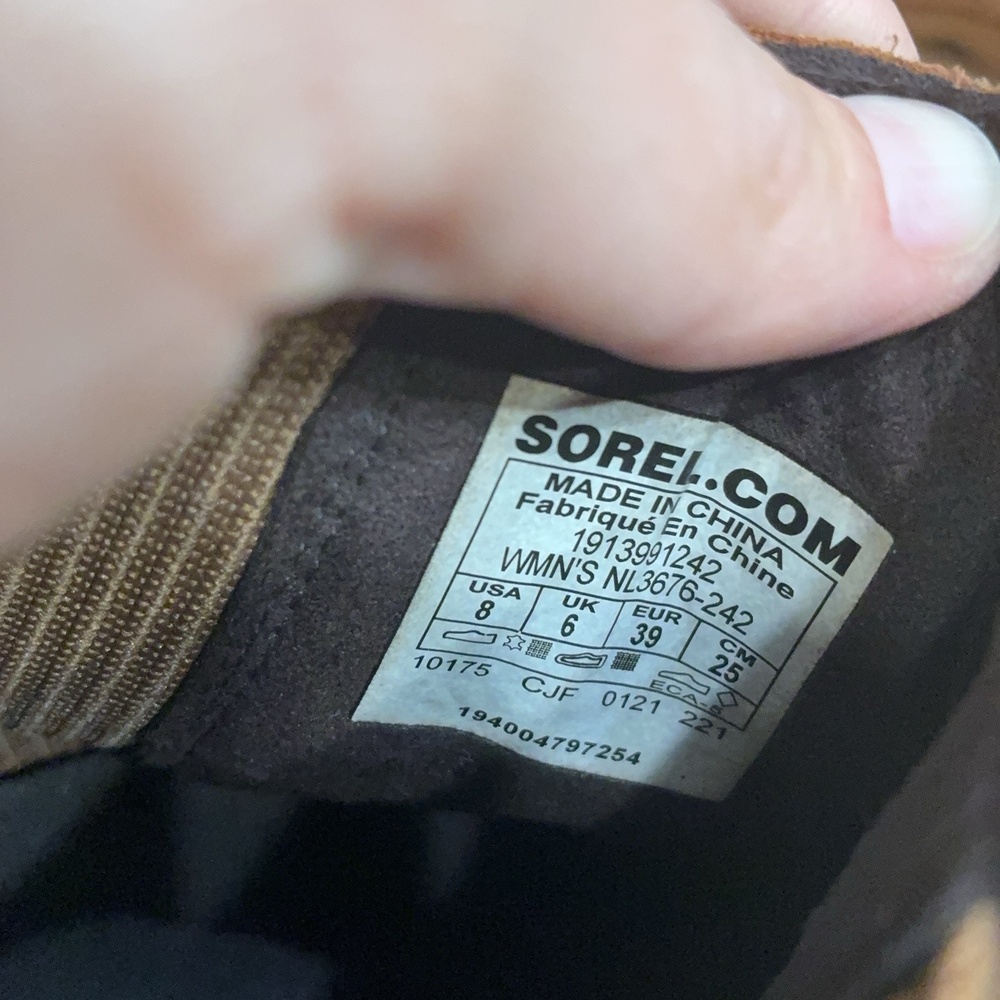 Sorel Boots Womens Size 8 39 Brown Suede Ankle Chelsea Wedge Pull On NL3876-242 - Picture 6 of 7